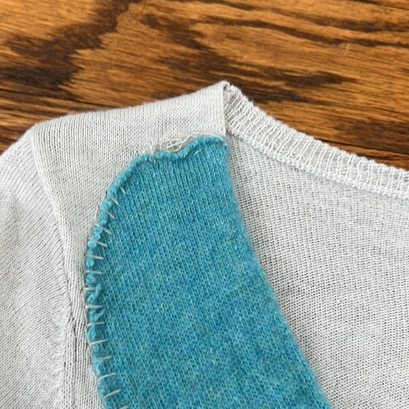 Anthropologie Field Flower Blue Flower Cardigan - Picture 4 of 5